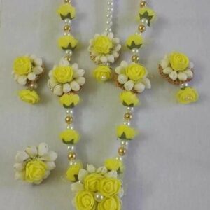 Yellow Flower with Mogra Kali Jewellery For Haldi