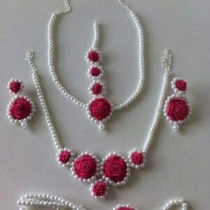 Pink Velvet Flower Jewellery