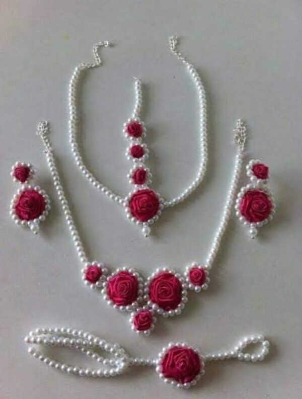 Pink Velvet Flower Jewellery